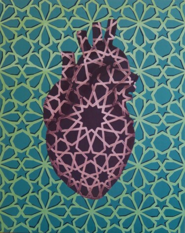 Pittura intitolato "Heart of Arabia: Ge…" da Ola Sawan, Opera d'arte originale, Acrilico