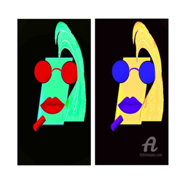 Digital Arts με τίτλο "Diane Arbus at the…" από Charles Talkoff, Αυθεντικά έργα τέχνης, 2D ψηφιακή εργασία