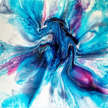 Ζωγραφική με τίτλο "Abstract_02" από Teresa Martins, Αυθεντικά έργα τέχνης, Βιτρό ζωγραφική