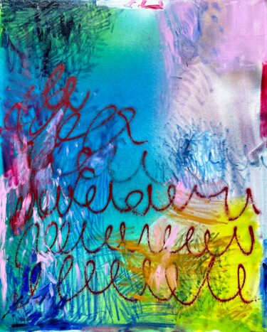 Painting titled "Tell Me About It –…" by Evgenia Makarova, Original Artwork, Oil Mounted on Wood Stretcher frame