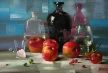 "Still life with app…" başlıklı Tablo Anatoly Tarabanov tarafından, Orijinal sanat, Petrol Karton üzerine monte edilmiş