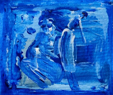 Painting titled "Feeding the invisib…" by Milto Sideris, Original Artwork, Acrylic