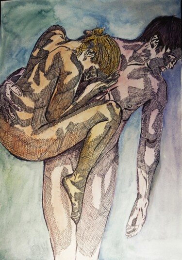 绘画 标题为“Одна ночь” 由Svetlana Soloveva, 原创艺术品, 水彩
