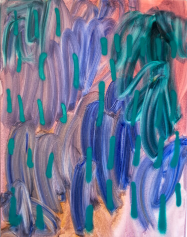 Painting titled "Hailstorm – Dynamic…" by Evgenia Makarova, Original Artwork, Oil Mounted on Wood Stretcher frame