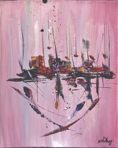"Mirage sur le Lac R…" başlıklı Tablo Anne Marie Palaze tarafından, Orijinal sanat, Akrilik