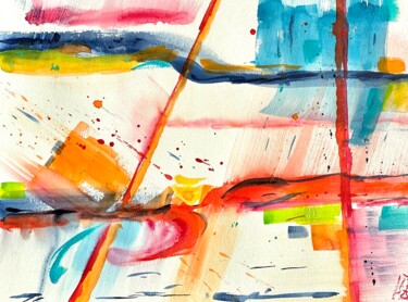 绘画 标题为“Momente III” 由Klaus Stieghorst (KS), 原创艺术品, 水彩