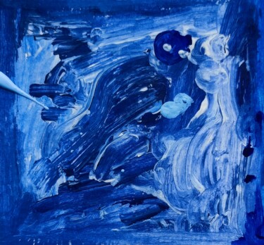 Peinture intitulée "Burglar on the run" par Milto Sideris, Œuvre d'art originale, Acrylique