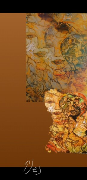 Arts numériques intitulée "Les fleurs de l'aut…" par Abricodéal Îles, Œuvre d'art originale, Collage numérique