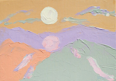 Peinture de paysage délicate avec lumière matinale "Peinture de paysage…" başlıklı Tablo Natalya Volynska tarafından, Orijinal sanat, Akrilik Ahşap Sedye çerçevesi üzerine mon…