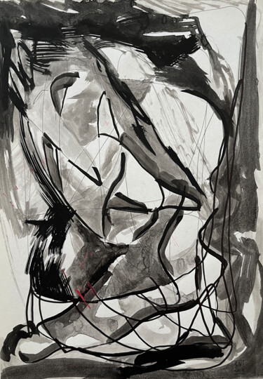 Drawing titled ";oq4 / Blush of Cha…" by Leni Smoragdova, Original Artwork, Ink