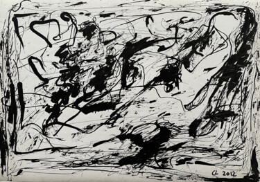 Drawing titled "1R%$ / Abstract Art…" by Leni Smoragdova, Original Artwork, Ink