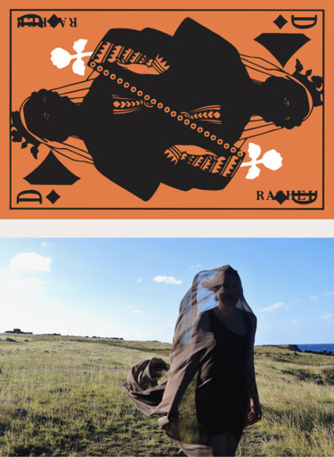 Diptyque Dame de Carreau (2 panneaux séparés) Fotografie getiteld "Diptyque Dame de Ca…" door Aurelien Franck, Origineel Kunstwerk, Digitale fotografie