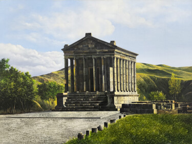 Garni Pagan Temple Peinture intitulée "Garni Pagan Temple" par Sergey Miqayelya, Œuvre d'art originale, Huile Monté sur Châssis en bois