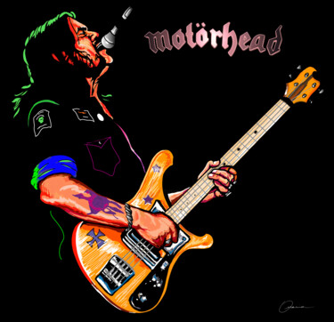 Lemmy Kilmister Motorhead Singer Musician Artwork "Lemmy Kilmister Mot…" başlıklı Dijital Sanat Ouraniart tarafından, Orijinal sanat, Dijital Resim