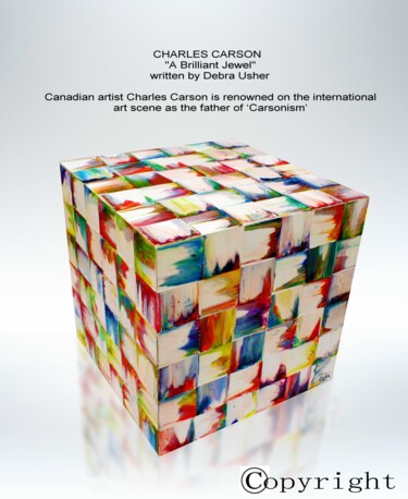 Rzeźba zatytułowany „Sculpture Cube” autorstwa Charles Carson, Oryginalna praca, Akryl