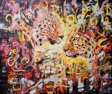 Pittura intitolato "Duo" da Yoan Rimbault, Opera d'arte originale, Acrilico Montato su Telaio per barella in legno