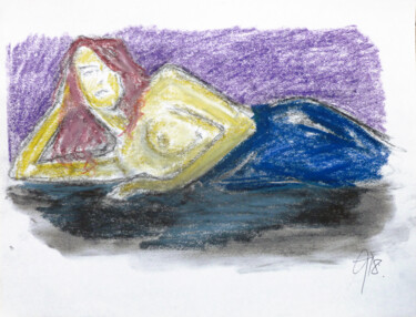 Mal eben stilliegen. Dessin intitulée "Mal eben stilliege…" par Götz Wiedenroth, Œuvre d'art originale, Cire