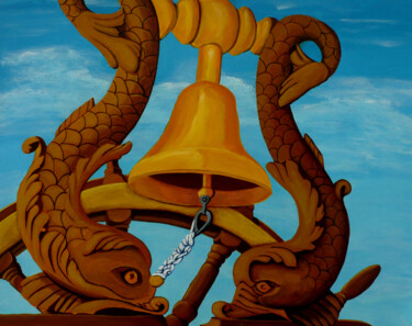 The Helm and the Toll of the Sea Pintura intitulada "The Helm and the To…" por Anthony Dunphy, Obras de arte originais, Acrílico