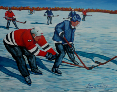 Fighting For The Puck Картина под названием "Fighting For The Pu…" - Anthony Dunphy, Подлинное произведение искусства, Акрил