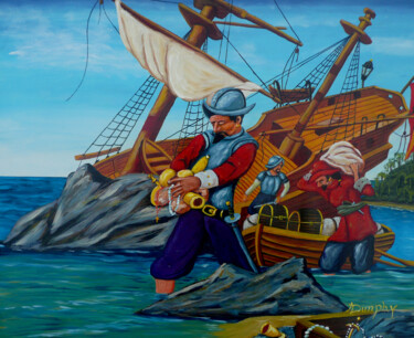 Conquistadors Gold "Conquistadors Gold" başlıklı Tablo Anthony Dunphy tarafından, Orijinal sanat, Akrilik
