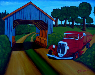 Peinture intitulée "Country Road" par Anthony Dunphy, Œuvre d'art originale, Acrylique