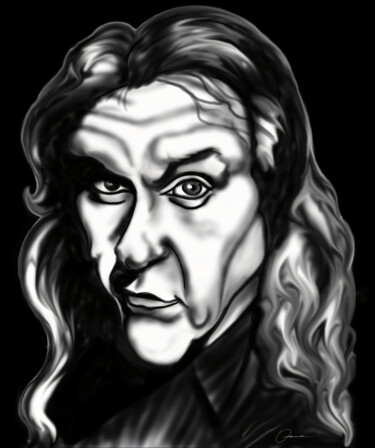 Arte digitale intitolato "Meatloaf Singer Mus…" da Ouraniart, Opera d'arte originale, Pittura digitale