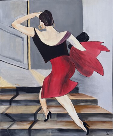 绘画 标题为“L'escalier” 由Denise Latour, 原创艺术品, 油