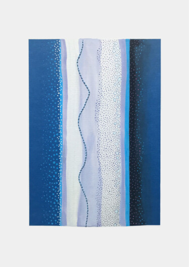 제목이 "River study I"인 섬유 예술 Jennifer Bell로, 원작, 아크릴