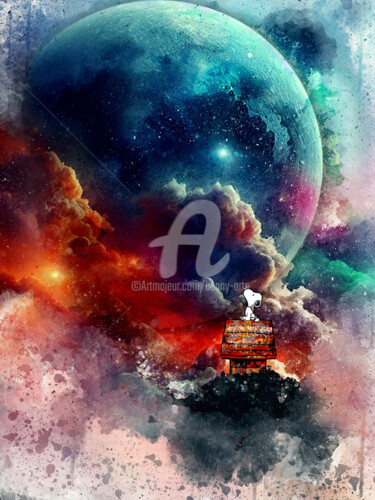 Digital Arts με τίτλο "Where the Snoopy Ha…" από Benny Arte, Αυθεντικά έργα τέχνης, Ψηφιακή ζωγραφική