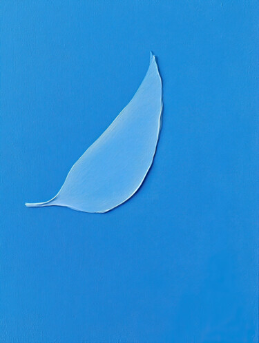 Within. Digital Abstract Leaf Minimalist Art Print in Bold B 数字艺术 标题为“Within. Digital Abs…” 由Irina Lav, 原创艺术品, 数字油画