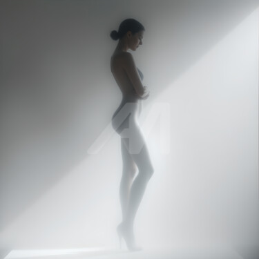 Silent Contour – Elegance Behind Glass 数字艺术 标题为“Silent Contour – El…” 由Caprice, 原创艺术品, AI生成的图像