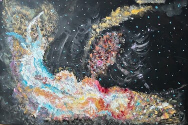 Pittura intitolato "Nebula 11" da Jm Mariani, Opera d'arte originale, Olio Montato su Telaio per barella in legno