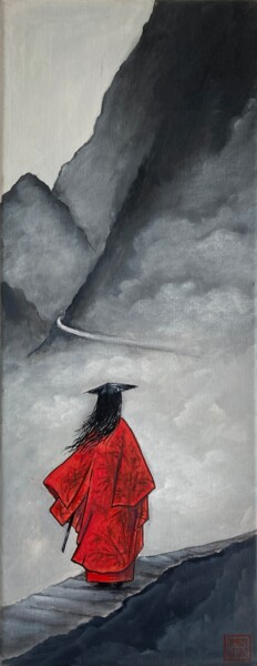 Pintura intitulada "Path of the Samurai" por Takush, Obras de arte originais, Acrílico Montado em Armação em madeira