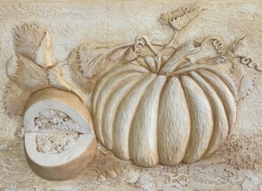 Escultura titulada "PUMPKIN" por Muza, Obra de arte original, Cemento