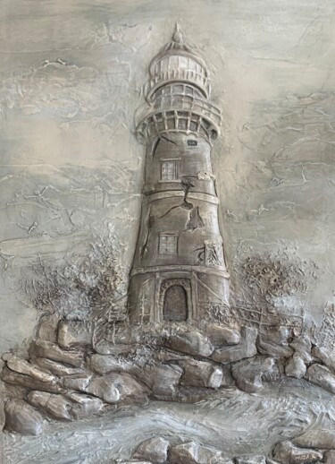 Rzeźba zatytułowany „LIGHTHOUSE” autorstwa Muza, Oryginalna praca, Cement