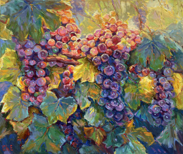 " Grape". 「" Grape".」というタイトルの絵画 Evgeny Chernyakovskyによって, オリジナルのアートワーク, オイル ウッドストレッチャーフレームにマウント