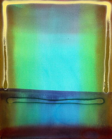 Hypnosis Experience — Minimalist Abstract Painting 绘画 标题为“Hypnosis Experience…” 由Evgenia Makarova, 原创艺术品, 丙烯 安装在木质担架架上