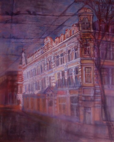 Tekening getiteld "Вечерний свет" door Sofia Rycanova, Origineel Kunstwerk, Pastel Gemonteerd op Karton