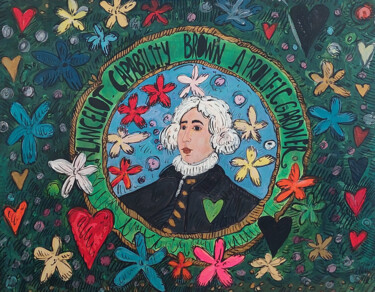 Painting titled "Capability Brown tr…" by Fiorentina Giannotta, Original Artwork, Acrylic Mounted on Wood Stretcher frame