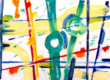 Painting titled "Zeitzeichen X" by Klaus Stieghorst (KS), Original Artwork, Oil