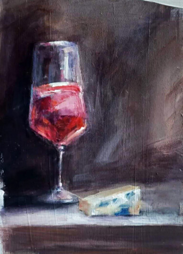 Schilderij getiteld "Armand Rose" door Marusya Abashidze, Origineel Kunstwerk, Acryl Gemonteerd op Karton