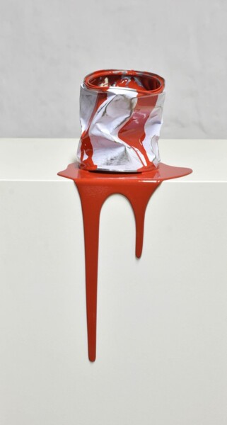 Scultura intitolato "Le vieux pot de pei…" da Yannick Bouillault, Opera d'arte originale, Acciaio inossidabile