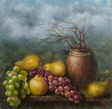 Fruits of September 绘画 标题为“Fruits of September” 由Svetlana Petruša, 原创艺术品, 油 安装在木质担架架上