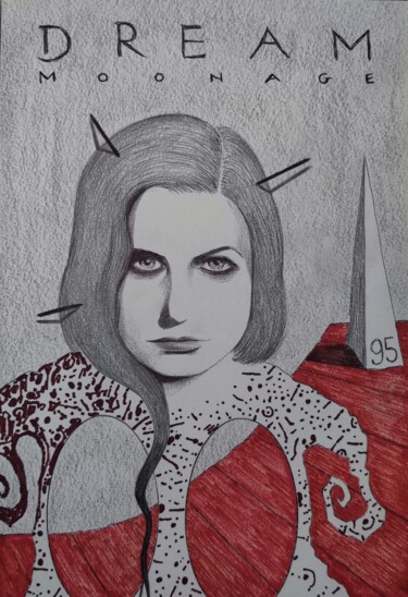 "Xandra" başlıklı Resim Milto Sideris tarafından, Orijinal sanat, Tükenmez kalem