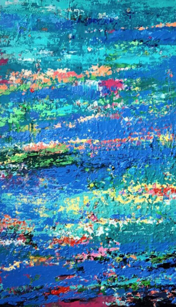 Pittura intitolato "Beautiful sky" da Marusya Abashidze, Opera d'arte originale, Acrilico Montato su Telaio per barella in l…