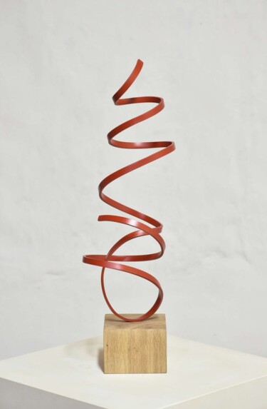 Escultura titulada "Serpentant "hélicoï…" por Yannick Bouillault, Obra de arte original, Acero inoxidable