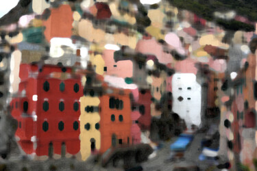 Fotografia intitolato "Cinque Terre /villa…" da Bernard Dumas, Opera d'arte originale, Fotografia manipolata
