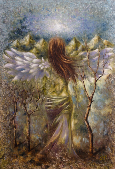 绘画 标题为“Awakening” 由Svetlana Petruša, 原创艺术品, 油 安装在木质担架架上