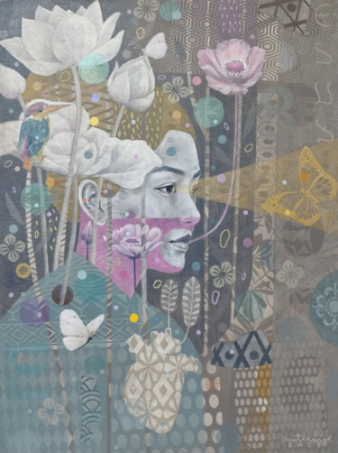 Painting titled "Oubaitori 2" by Dante Enage, Original Artwork, Acrylic