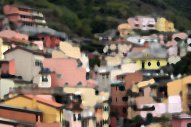 Фотография под названием "Cinque Terre villag…" - Bernard Dumas, Подлинное произведение искусства, Манипулированная фотограф…